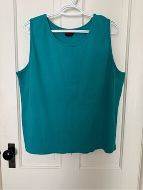 Cameron's Collections Classic Sleeveless Teal Tank Top Plus Size 2X